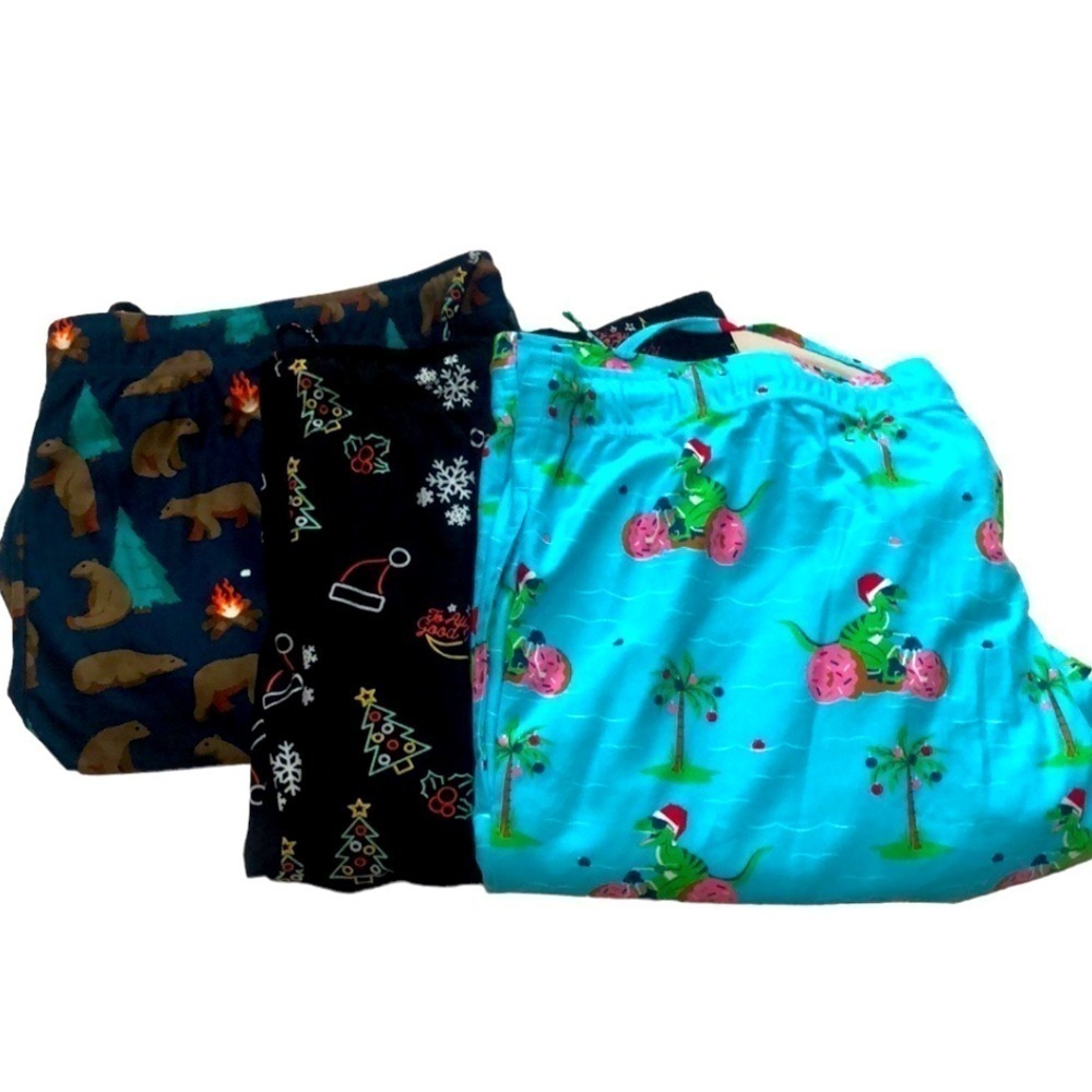 Trinity Collective Christmas Novelty Sleep Lounge PJs Licensed Lot of Three XXL